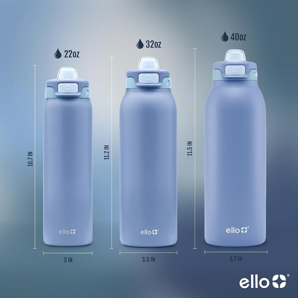 Pop & Fill Insulated Stainless Steel Water Bottle with Quick Fill Lid, Leakproof Locking, Sip or Chug Spout