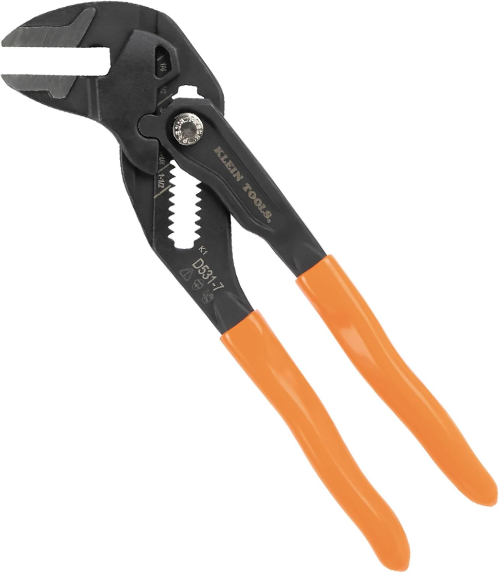 D5317 Compact Plier Wrench, High Leverage Multi-Use Adjustable Plier Wrench with Smooth Jaws, 7-Inch