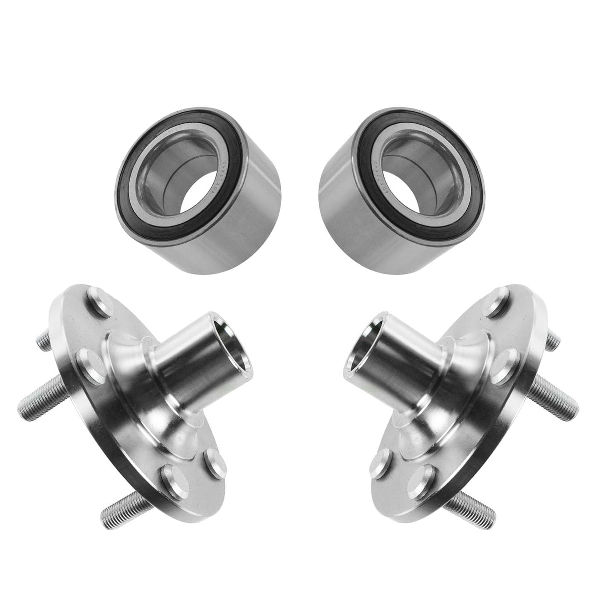 TRQ 2 Piece Front Wheel Bearing & Hub Kit Set