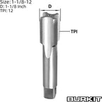 Burkit 1-1/8"-12 UNF Thread Tap Right Hand