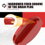 NICECNC Red 2pcs Aluminum RZR Floor Drain Plug