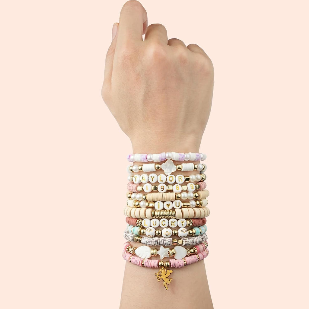 Clay Beads 3 Boxes Bracelet Making Kit, 10800pcs Beads for Jewelry Making, Letter Beads for Friendship Bracelets DIY