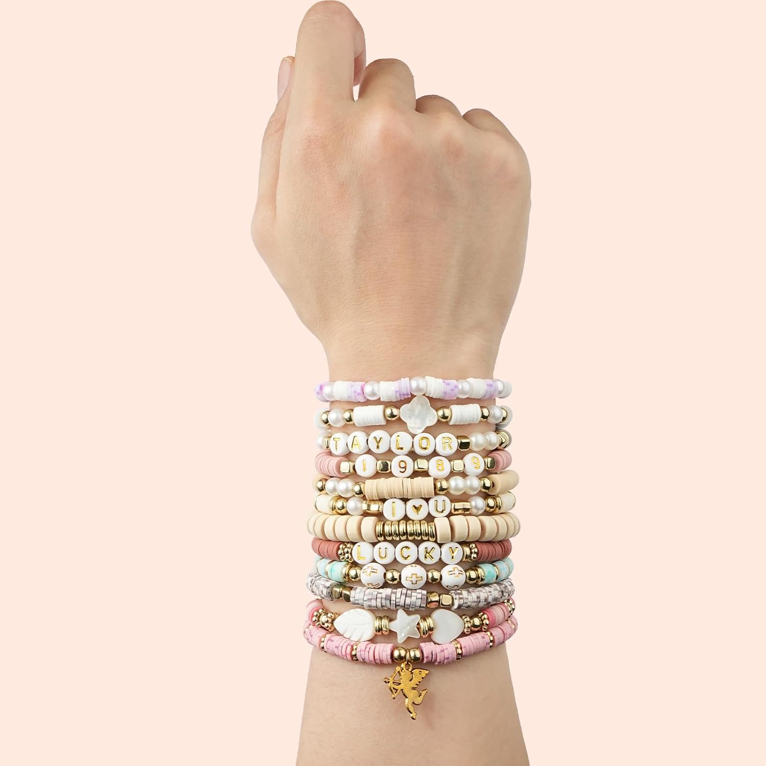 Clay Beads 3 Boxes Bracelet Making Kit, 10800pcs Beads for Jewelry Making, Letter Beads for Friendship Bracelets DIY