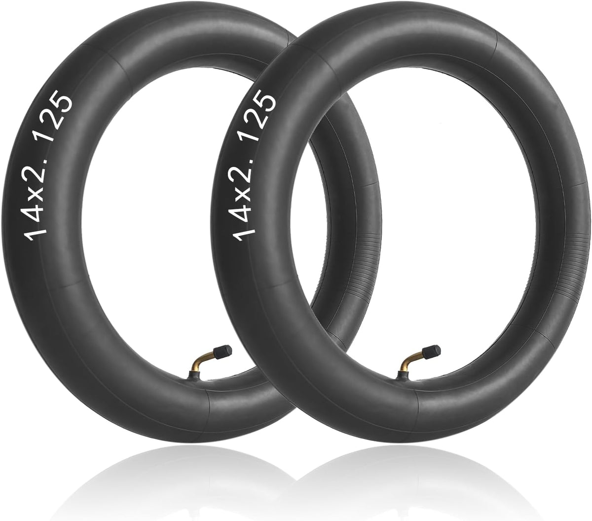 2 Pack 14x2.125 Bike Inner Tubes, 14 Inch Replacement Tire