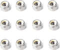 5/16-18 Inch Nylon Insert Hex Lock Nuts,Hincell 60pcs 304 Stainless Steel Locknuts, Hex Drive, Bright Finish