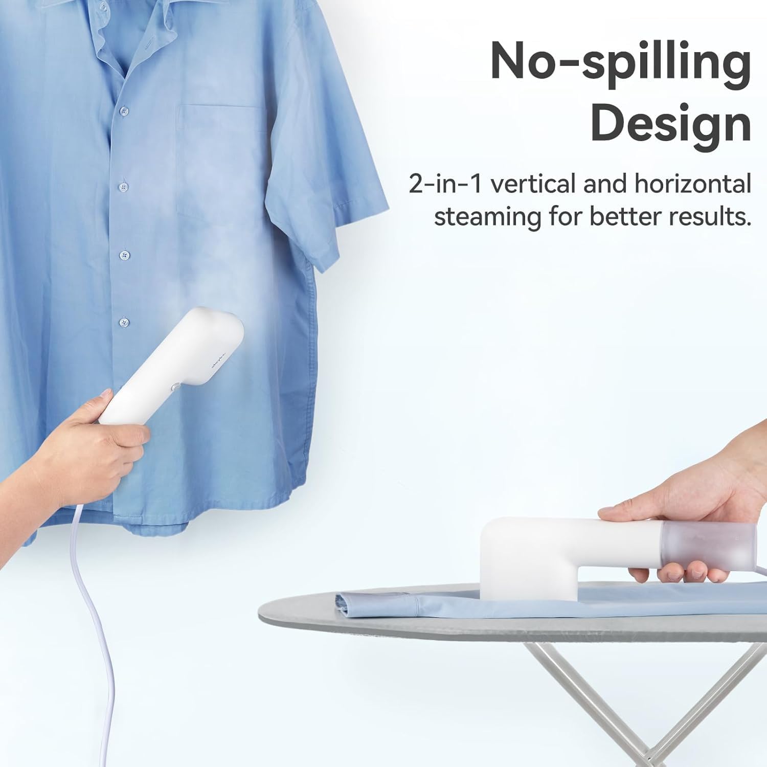 Travel Steamer for Clothes Portable Mini, Handheld Garment Steamer, 120V | Travel Mini Steamer Iron 2 In 1 with 15S