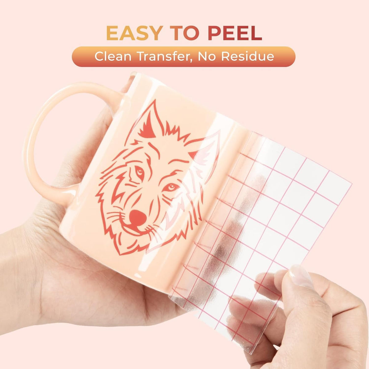 Transfer Tape for Vinyl, 12" x 12 FT w/Red Alignment Grid