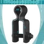 2 Pcs 1" x 1" Square Post Female Gate Hinges, Black