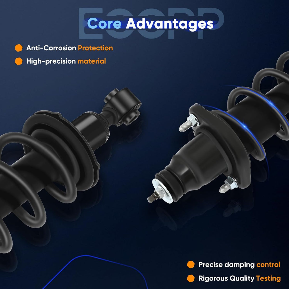 ECCPP Complete Strut Assembly Shock Absorber for Honda Civic 2001-2005