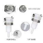 BBTUS 2Pcs 1/8" Plastic Panel Mounting Hose Barb Quick Connector Disconnect