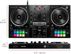 DJControl Inpulse 500 MK2 2-Channel DJ Controller Bundle with Case, TRS-to-RCA Breakout Cable, and Austin Bazaar