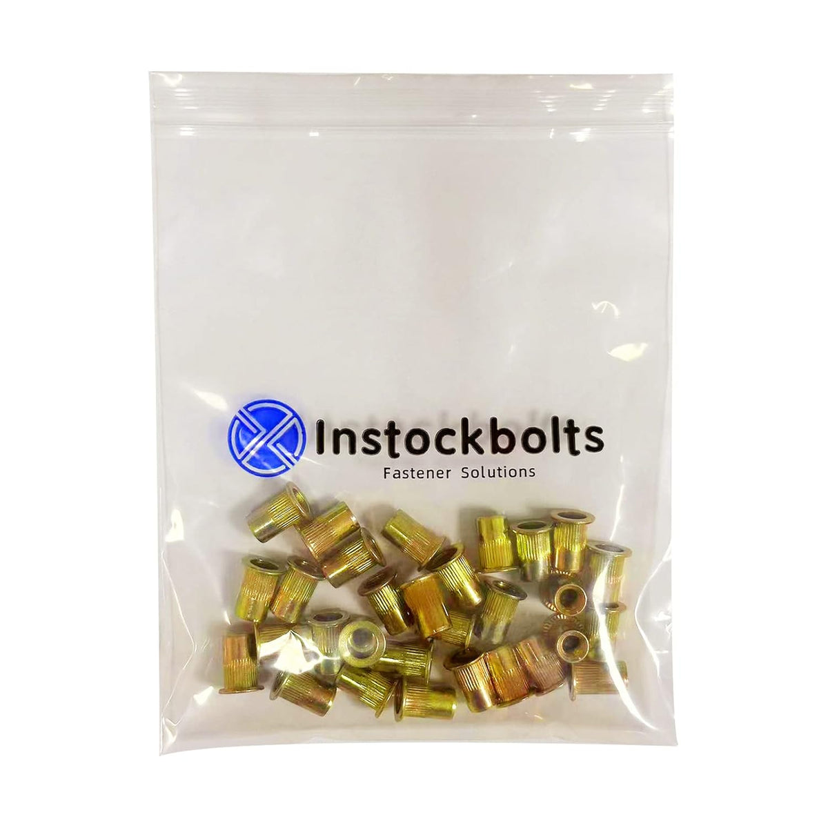 #10-32 Rivet Nuts Zinc Plated Carbon Steel Threaded Insert Nut Nutsert Rivnuts, 100Pcs