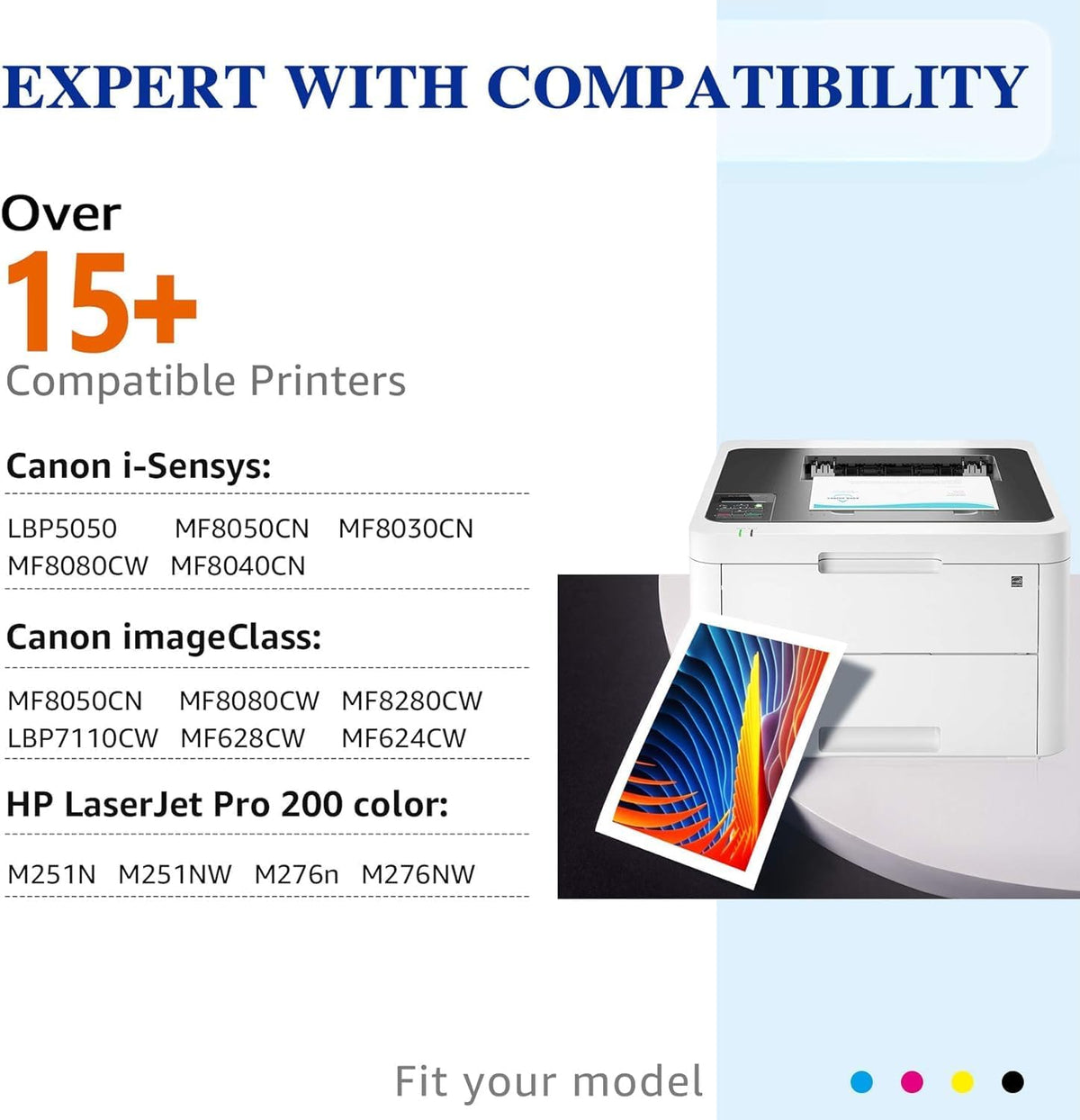 Compatible Toner Replacement for Canon 131 131H Toner |4 Pack | for imageClass MF624Cw MF628Cw MF8280Cw LBP7100Cw