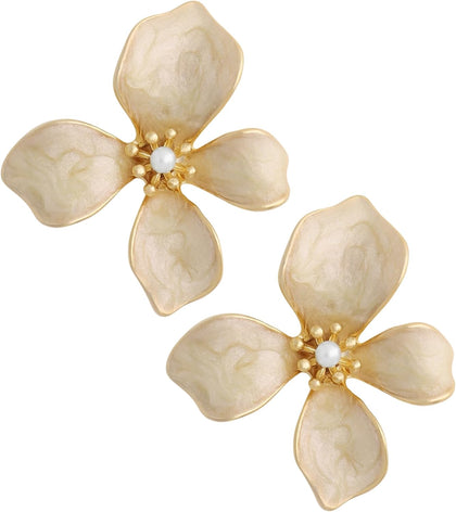 Elegant Pastel Flower Stud Earrings for Women, Floral Earrings Jewelry Accessories Romantic Cool Gifts for Her Women