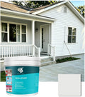 Floor and Wall Paint, White Exterior and Interior Paint, 1 Gallon, Waterproof Epoxy Resin Coating, Durable Sunscreen