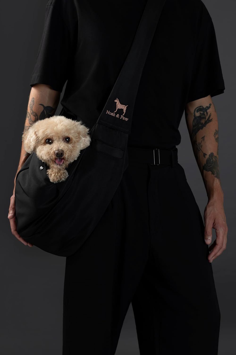 Dog Sling Carrier for Small Dogs 5-18lb, Dog Sling for Small Dogs and Cats, Dog Carrier with Adjustable Padded Strap