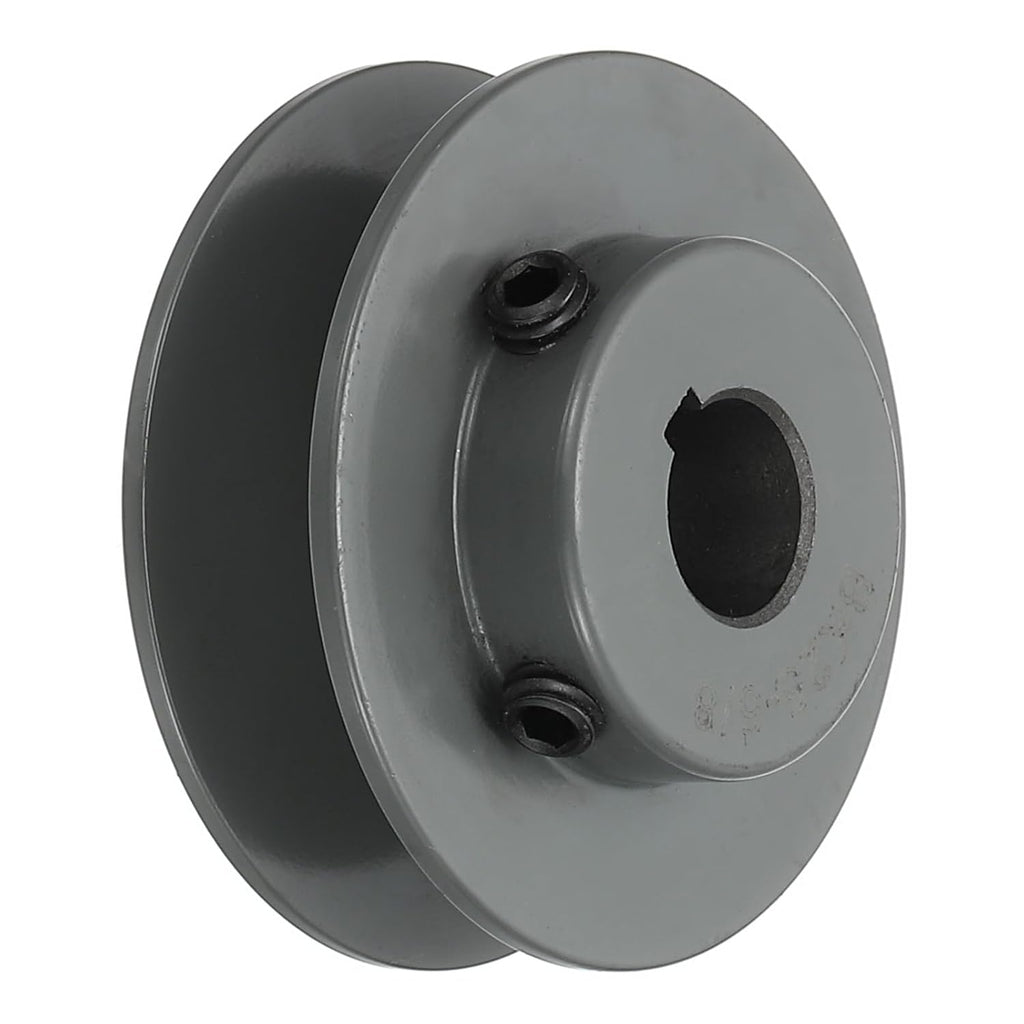 uxcell BK25-5/8 V-Belt Sheave 5/8"Bore x 2.65"OD Single Groove Web Sheave Bored-to-Size Sheave, Cast Iron, Belt Section for 3L or B Belt