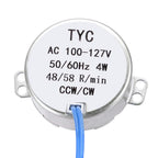 uxcell Synchronous Motor AC 100-127V 48-58RPM 50-60Hz CCW/CW 4W D Shaft