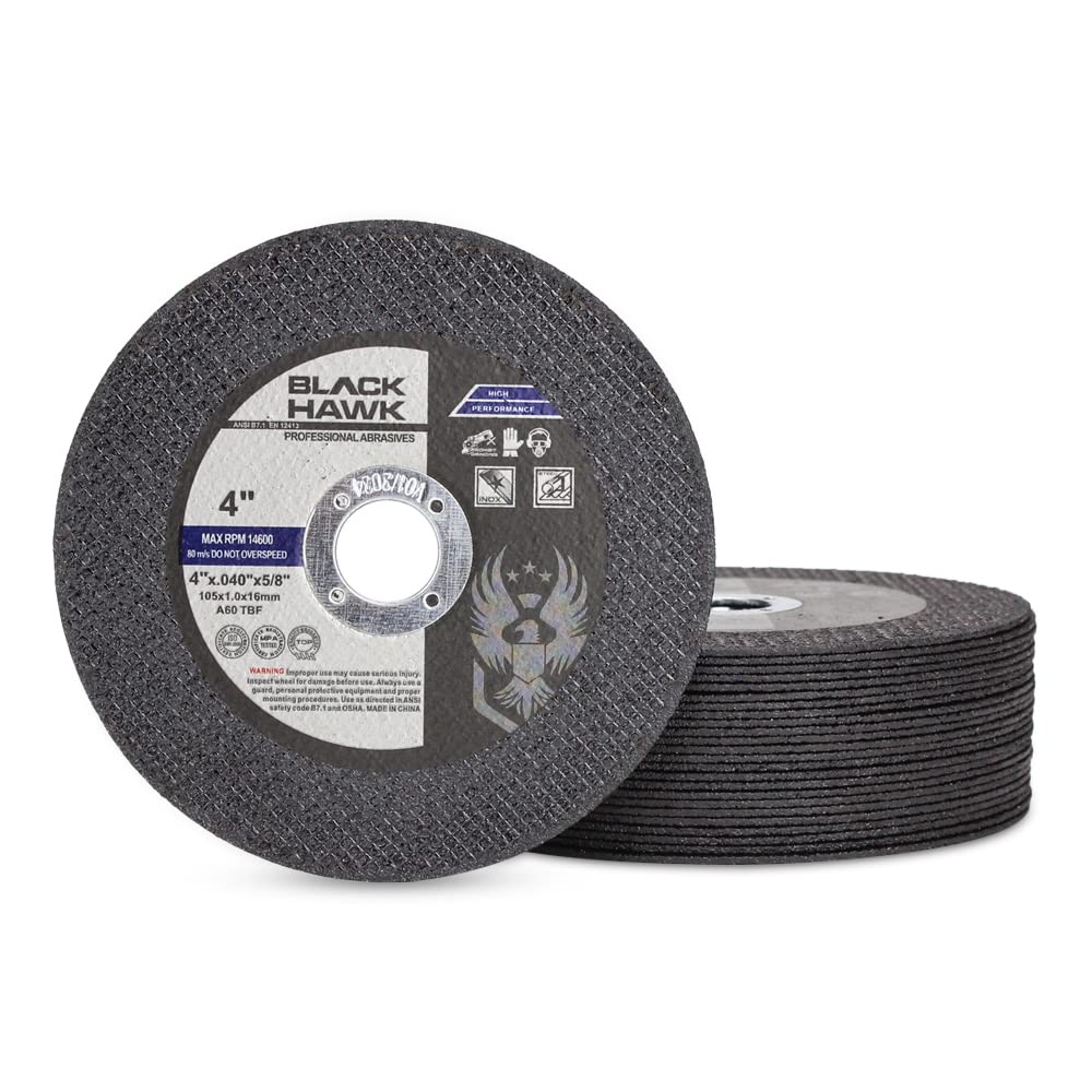 BHA 4 x .040 x 5/8 Cut Off Wheels for Metal, Thin, Angle Grinder - 25 Pack