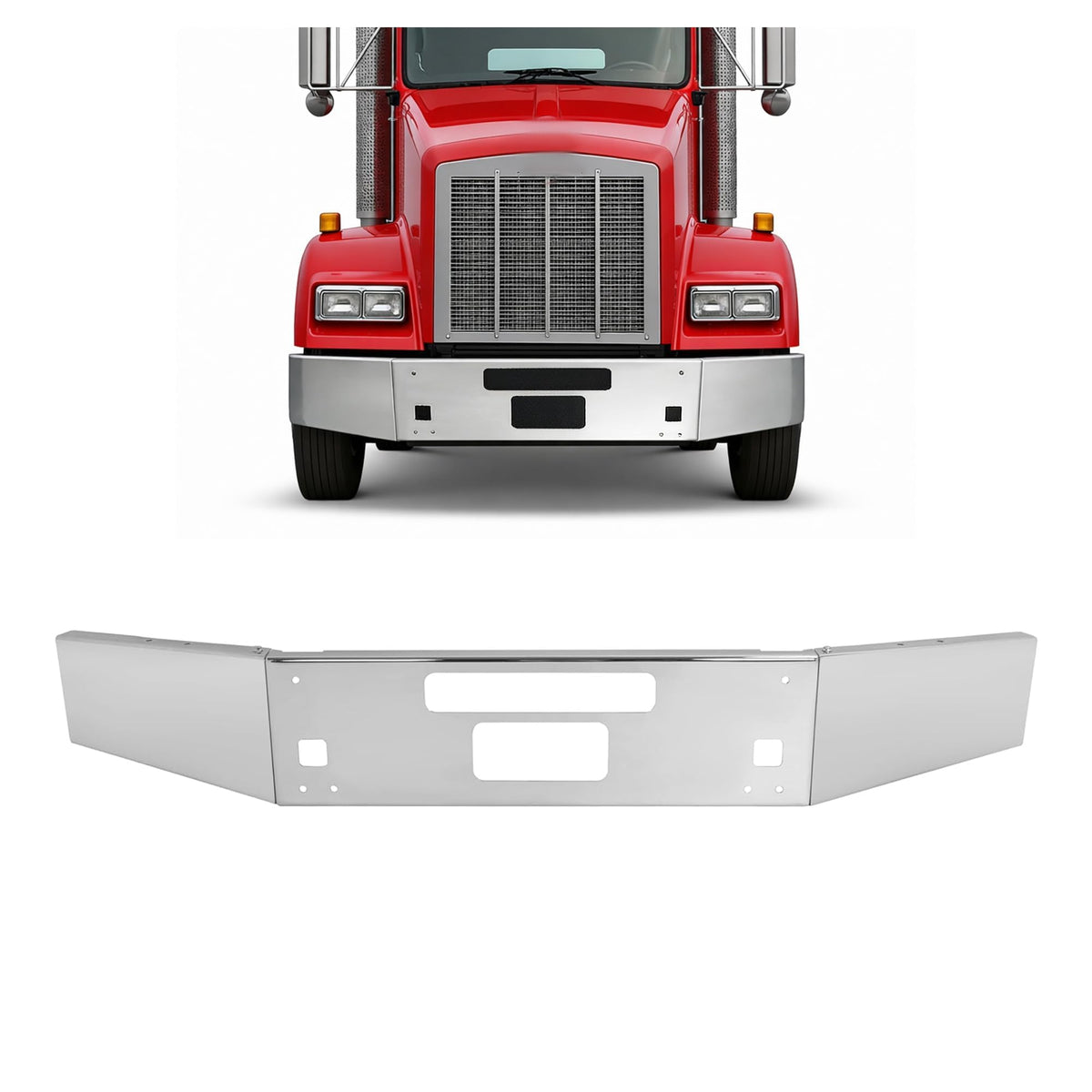 Bumper Assembly Compatible with 2004-Present Kenworth T880 T800