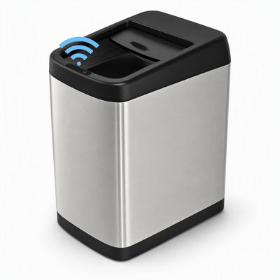 13 Gallon Kitchen Trash Can, Touchless Motion Sensor, Rolling Lid