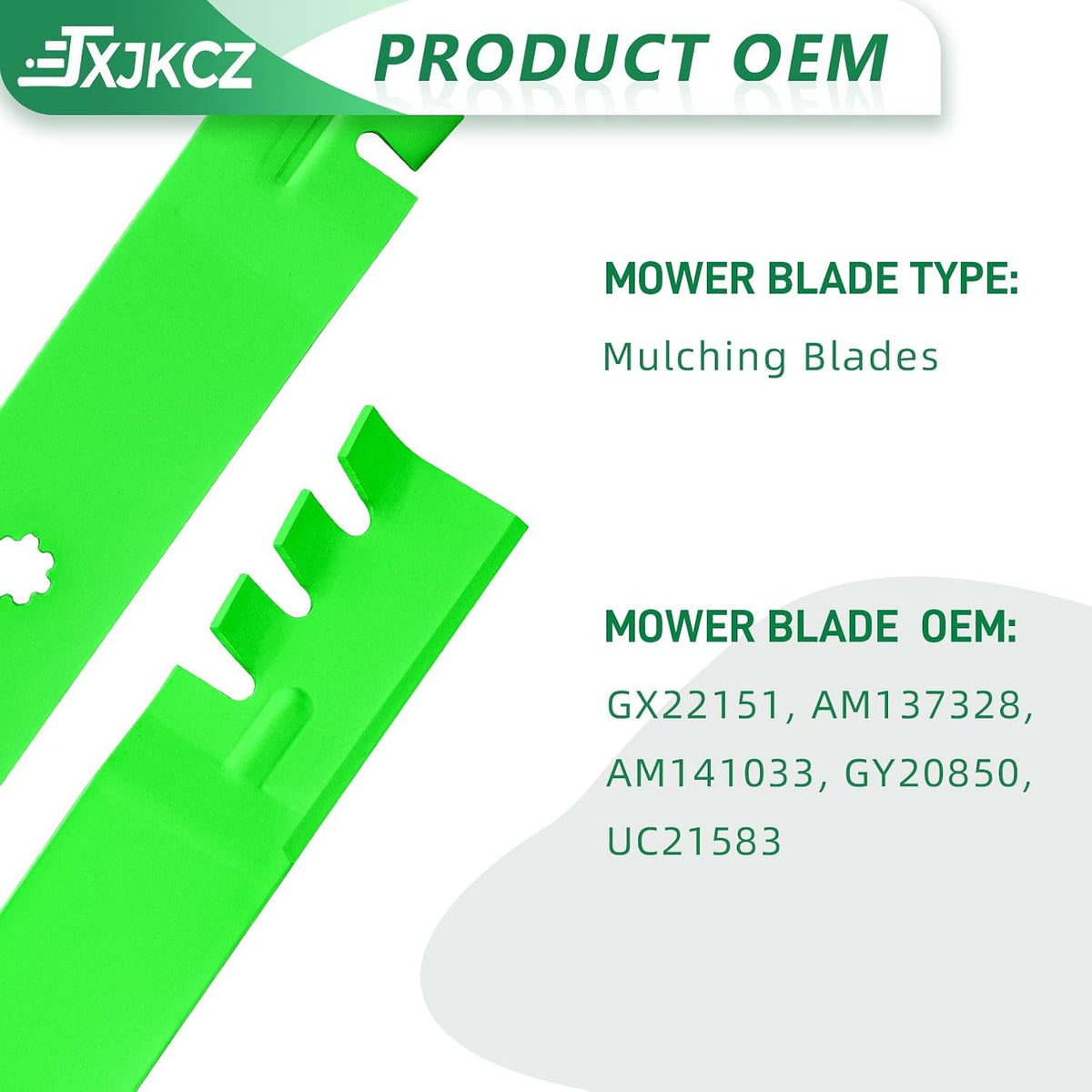 GY20850 GX22151 Blades Fits 42" Deck John Deere S120 S130 D110 D130 X105 X145 X300 LA120 LA125 E110 Lawn Mower Replaces AM141033 AM137328 UC21583 (Gator Mulching) 2 Pack
