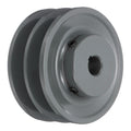uxcell 2BK40-5/8 V-Belt Sheave 5/8"Bore 3.95"OD Double Groove Web Sheave Bored-to-Size Sheave, Cast Iron, Belt Section for 3L or B Belt