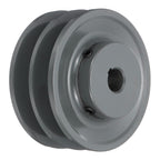 uxcell 2BK40-5/8 V-Belt Sheave 5/8"Bore 3.95"OD Double Groove Web Sheave Bored-to-Size Sheave, Cast Iron, Belt Section for 3L or B Belt