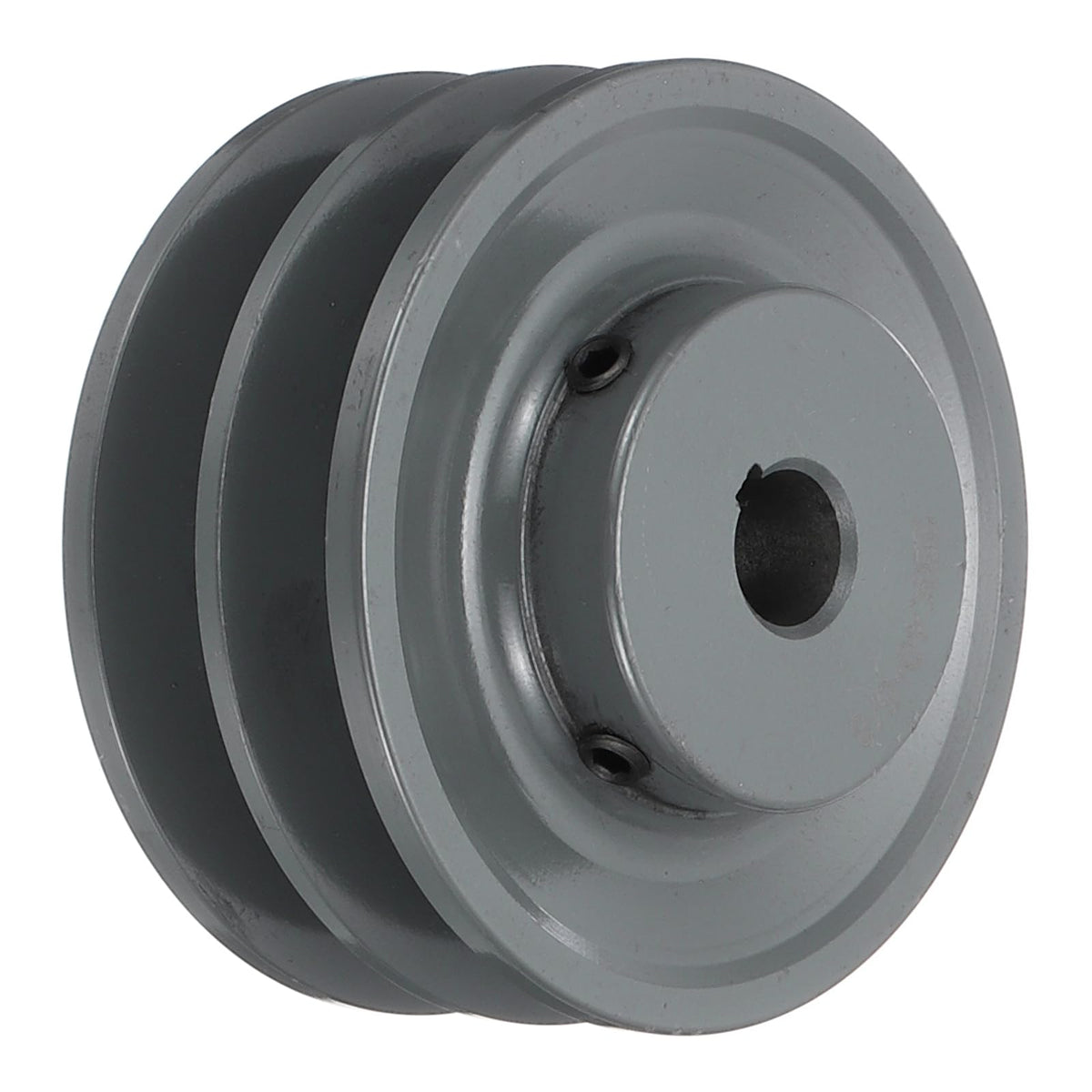 uxcell 2BK40-5/8 V-Belt Sheave 5/8"Bore 3.95"OD Double Groove Web Sheave Bored-to-Size Sheave, Cast Iron, Belt Section for 3L or B Belt