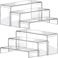 Acrylic Display Risers, 2 Set(7.8" L~8.2" L~8.6" L) Display Shelf | Acrylic Stand for Cupcake, Clear Acrylic Stands