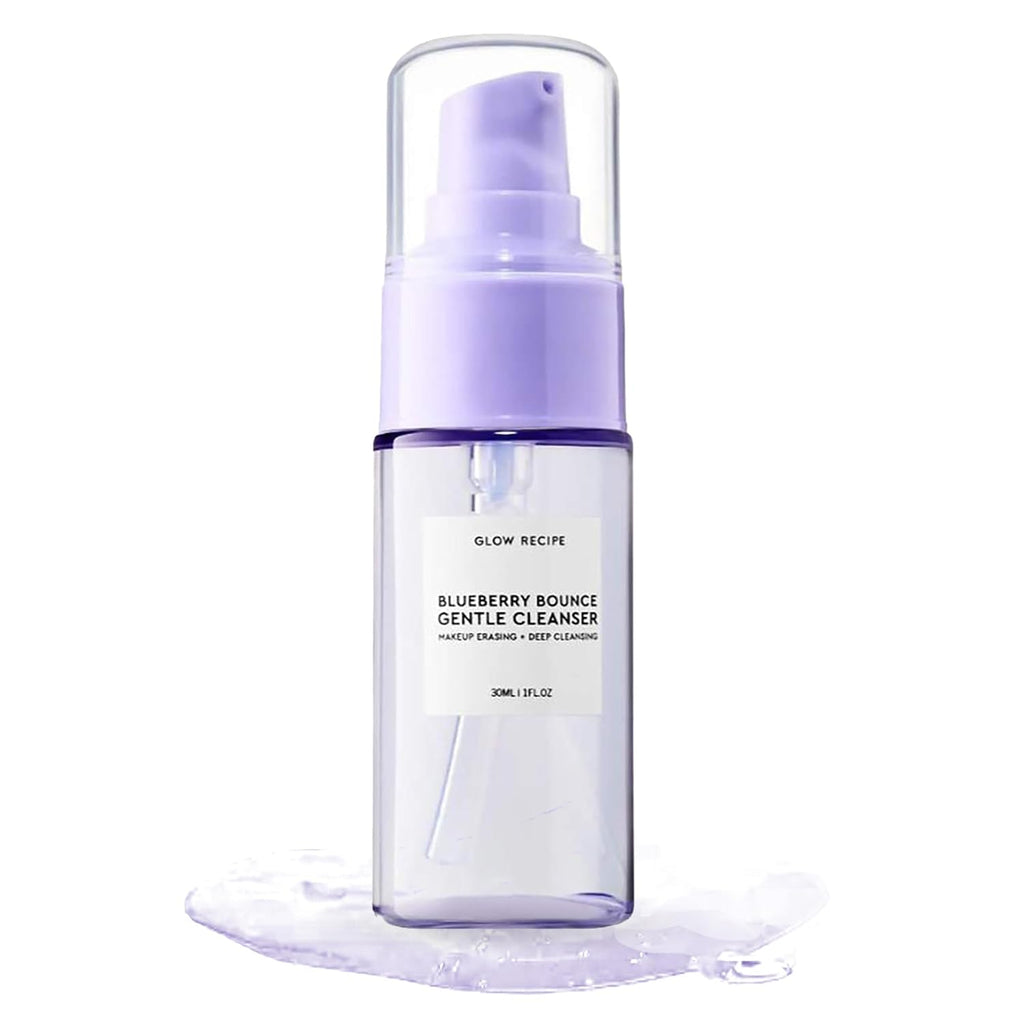 Blueberry Bounce, Korean Exfoliating Face Wash, Travel Size, Double Cleanse Foaming Cleanser, Makeup Remover +