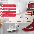 Pasta Maker Attachment for KitchenAid Stand Mixer with 6 Shaping Discs