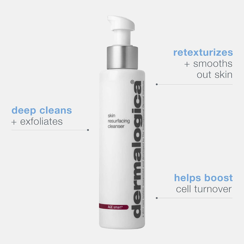 Skin Resurfacing Cleanser - Dual-Action Anti-Aging Exfoliating Face Wash and Cleanser - Smoothes Skin with Lactic Acid