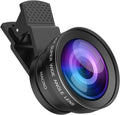 Phone Camera Lens Kit, Upgraded 0.45X Super Wide Angle Lens, 12.5X Macro Lens for iPhone, 2-in-1 Professional Clip-On