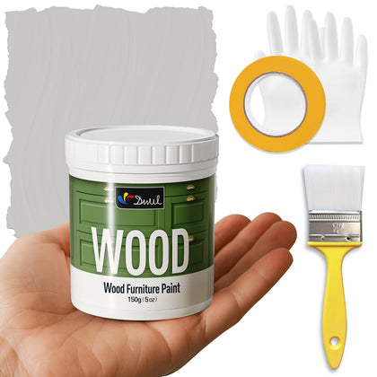 Matte Finish Furniture Paint - 5 Oz Wood Paint for Cabinets, Doors, Tables, and Dressers Refinishing - Water-Based