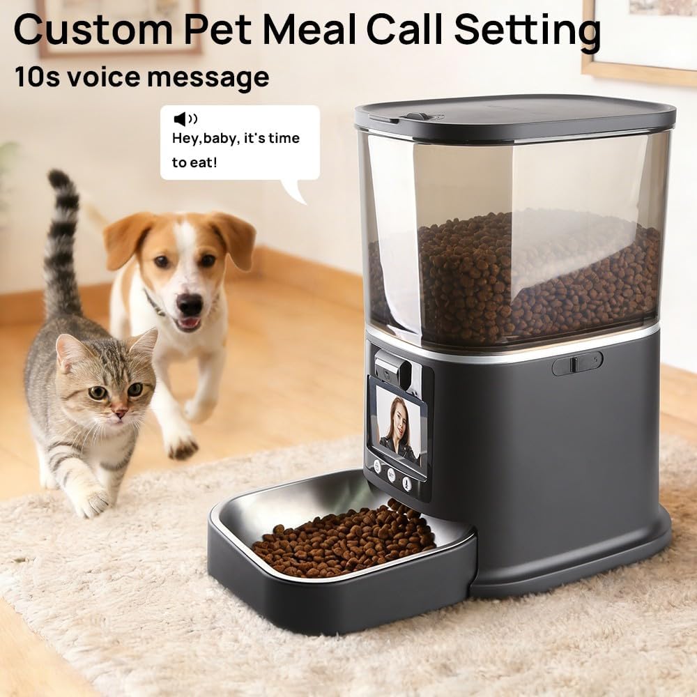 Automatic Cat Feeder with Camera Two-Way Video/Autio 5G WiFi, 5L