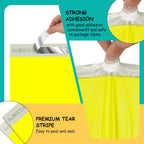 Poly Mailers 10 x 13 Inch, 100 Pcs, Yellow 2.4 Mil Self-Seal Bags