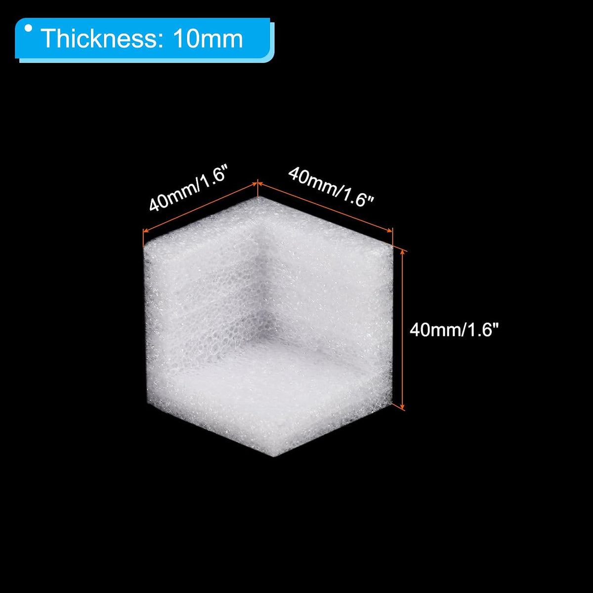 Expanded Polyethylene Foam Edge Protector 40x40x10mm Shockproof Corner Guard for Moving Packing 50pcs