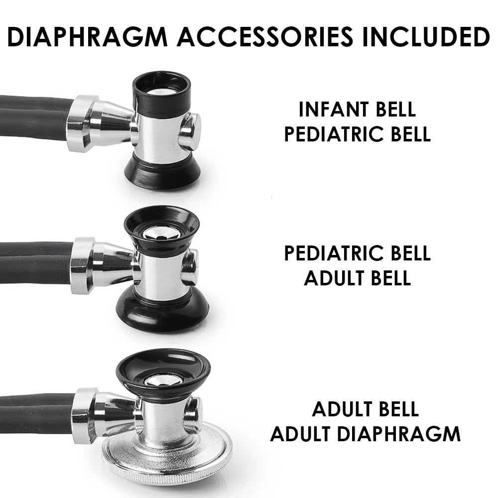 DS-9295-BK 30" Sprague Rappaport Style Stethoscope for Doctors, Nurses and Medical Students, First Aid Professional