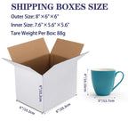 Small Shipping Boxes 8x6x6 Set of 6