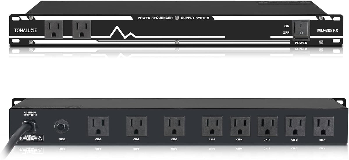 Power Conditioner for Audio Equipment, 10 Outlets 30A Rack Mount Audio Digital Pro Power Supply Controller Regulator