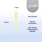 200uL Universal Non-Filter Pipette Tips, Sterile Low Binding Yellow Pipet Tips with Graduation, DNase/RNase Free