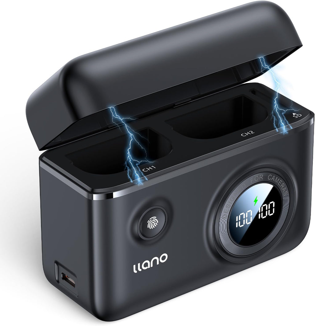 LP-E6NH LP-E6P Camera Battery 18W Fast Dual USB C Charger, Compatible with Canon EOS R5, R6 Mark II, R6 Mark III,5D