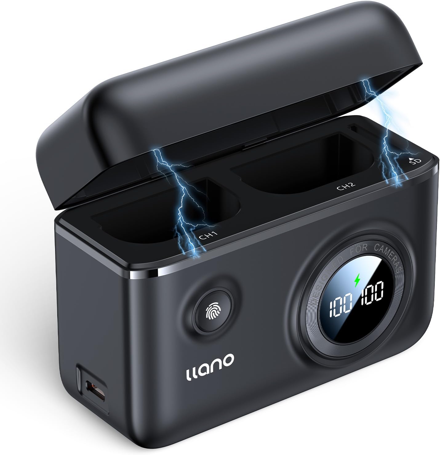 LP-E6NH LP-E6P Camera Battery 18W Fast Dual USB C Charger, Compatible with Canon EOS R5, R6 Mark II, R6 Mark III,5D