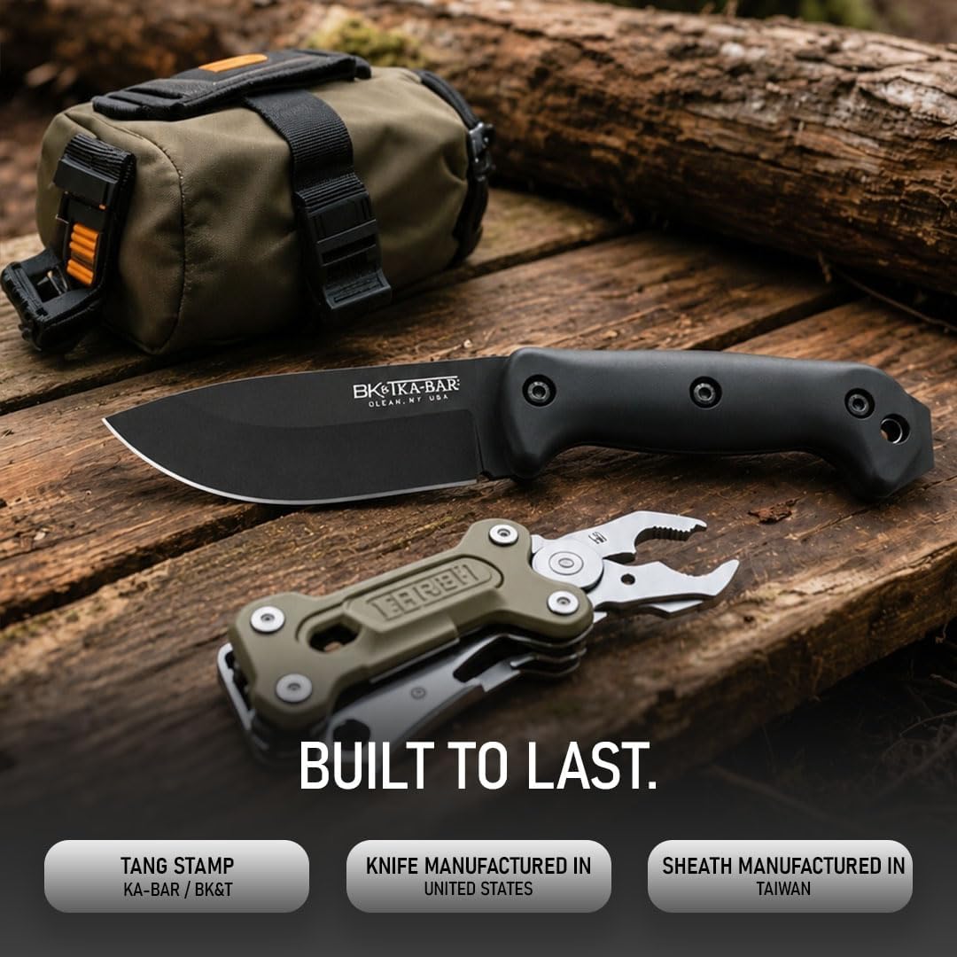 Becker BK2 Campanion Fixed Blade Knife, Carbon Steel