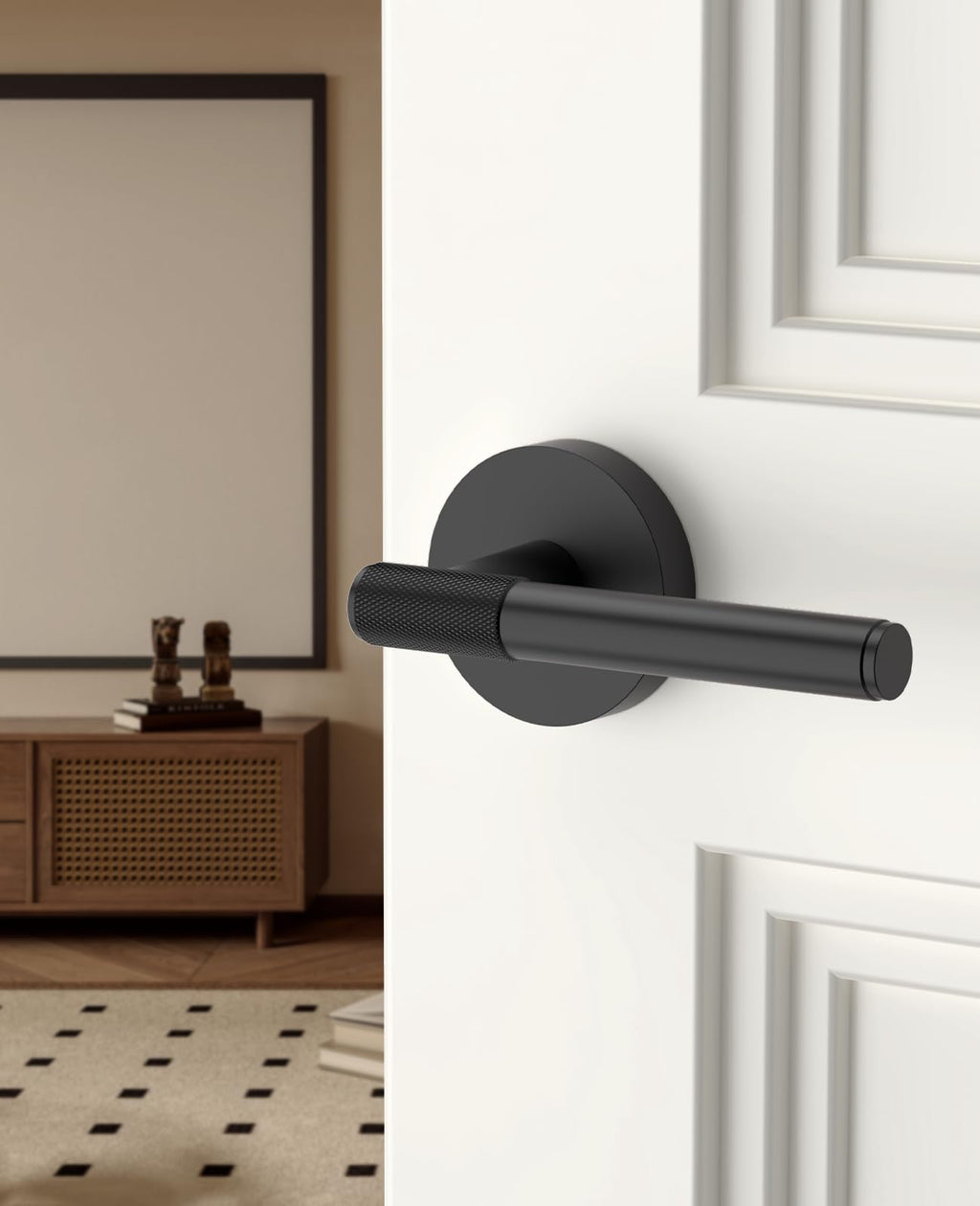 1 Pack Matte Black Passage Interior Door Handles