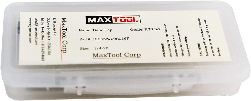 MaxTool 3/8-16 Hand Threading Tap Sets Including Taper+Plug+Bottom High Speed Steel M2 Taps Set 16-TPI FULLY GROUND RIGHT HAND; HSF02W00R024