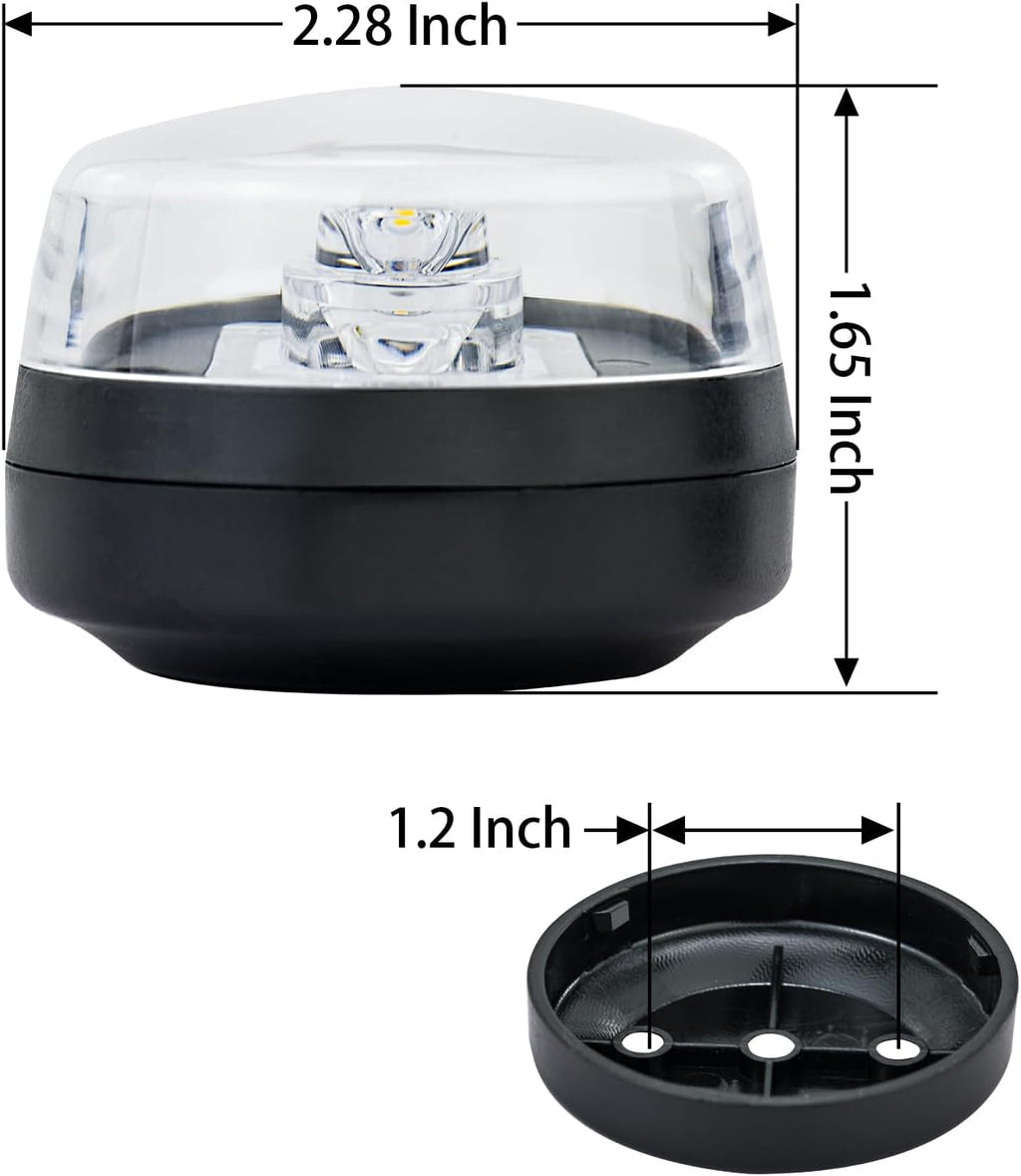 Anchor Lights,Boat Tower Light,Bimini Top LED Waketower All-Round 360 Degree White, USCG Certified 2NM,10-30Volt
