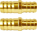 Joywayus 2 Pack Brass 1/2" PEX to 1/2" Hose Barb Connector Fitting