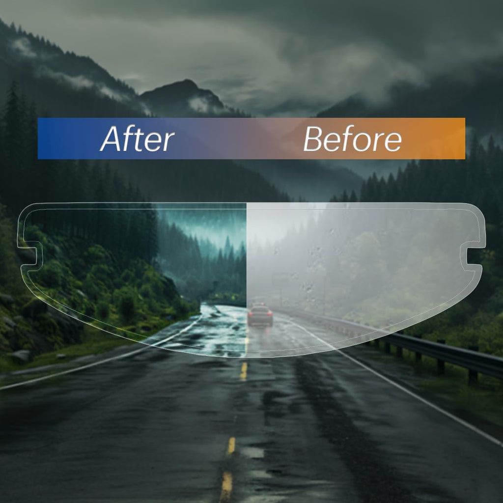 Universal Anti Fog Film for Motorcycle Helmet Visor 3.46" x 10.7"-Helmet Face Shield Anti Fog Visor Insert | Fog